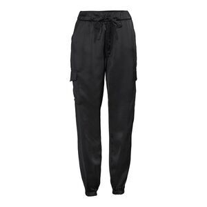 NWT - Madden NYC Black Heavy Satin Cargo Pants Elastic Waist + Hem XXXL Womens